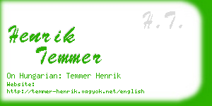 henrik temmer business card